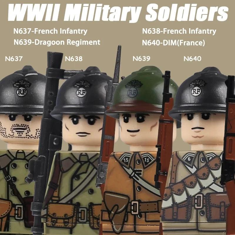 French Infantry Brick Set | Lego Compatible | Toylandeu™