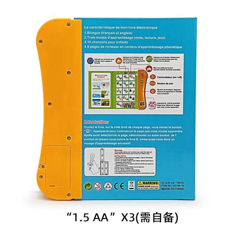  French and English Bilingual Finger Reading Children's Voice Book Intelligent Learning Toys French E-book Early Education Tool -  ToylandEU™