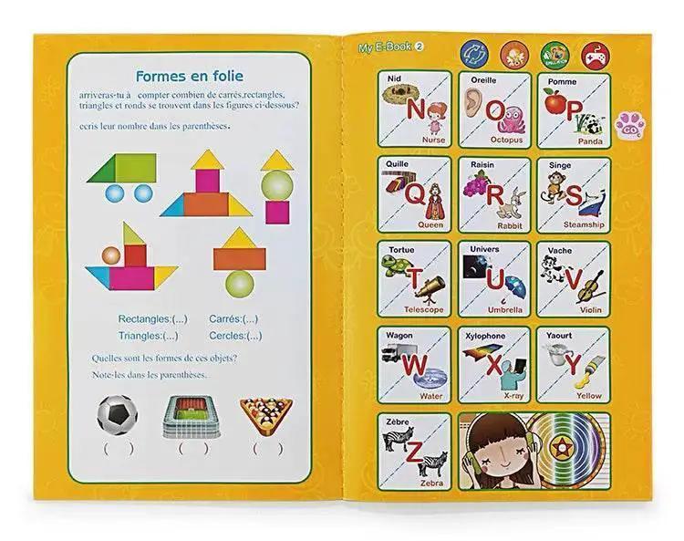  French and English Bilingual Finger Reading Children's Voice Book Intelligent Learning Toys French E-book Early Education Tool -  ToylandEU™