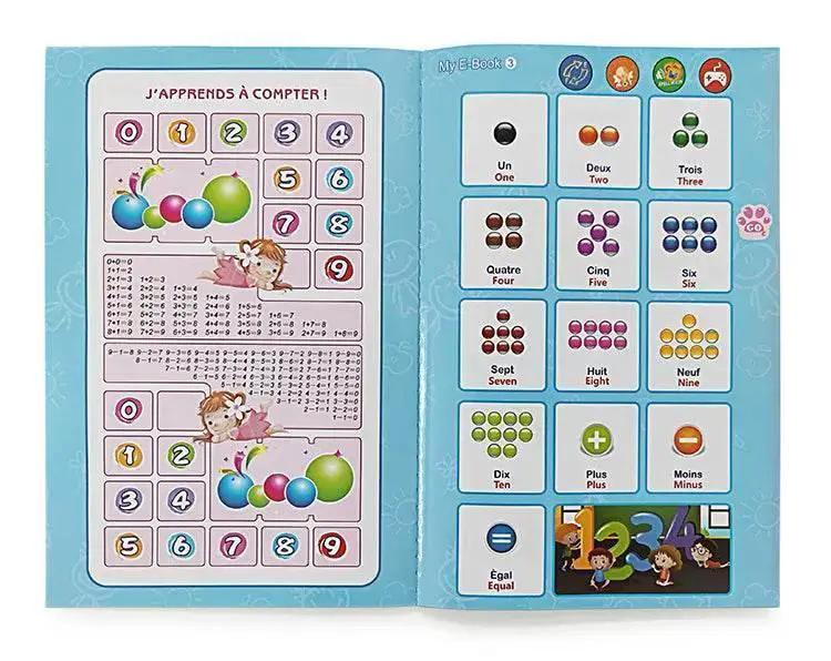  French and English Bilingual Finger Reading Children's Voice Book Intelligent Learning Toys French E-book Early Education Tool -  ToylandEU™