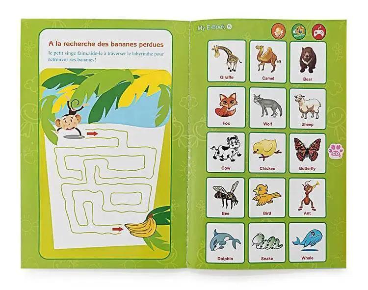  French and English Bilingual Finger Reading Children's Voice Book Intelligent Learning Toys French E-book Early Education Tool -  ToylandEU™