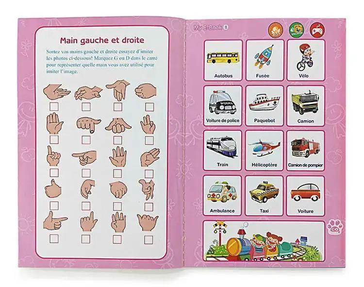  French and English Bilingual Finger Reading Children's Voice Book Intelligent Learning Toys French E-book Early Education Tool -  ToylandEU™