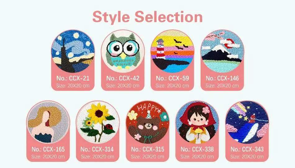  Friendly Owl Punch Needle Craft Kit - Beginner's DIY Embroidery Set, 20x20cm, Fun Needlework for Adults -  ToylandEU™