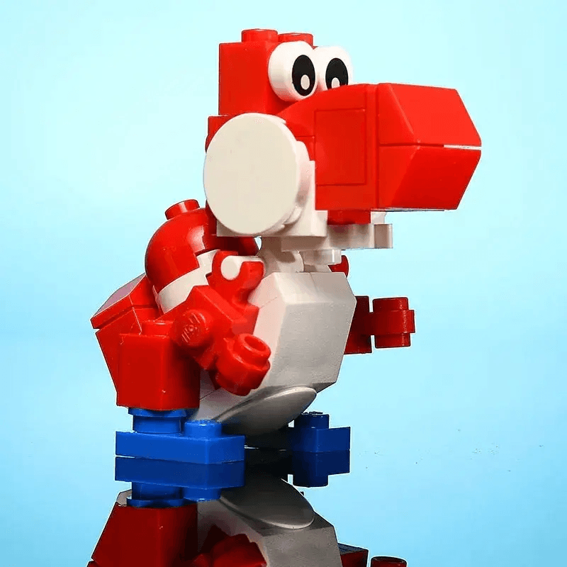 Red LEGO Dino Custom Build Set With Printed Instructions - ToylandEU