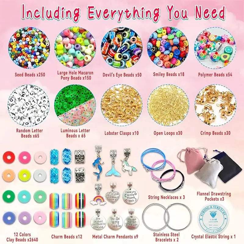 Friendship Bracelet Kit Beads Set For DIY Jewelry Craft Projects - ToylandEU