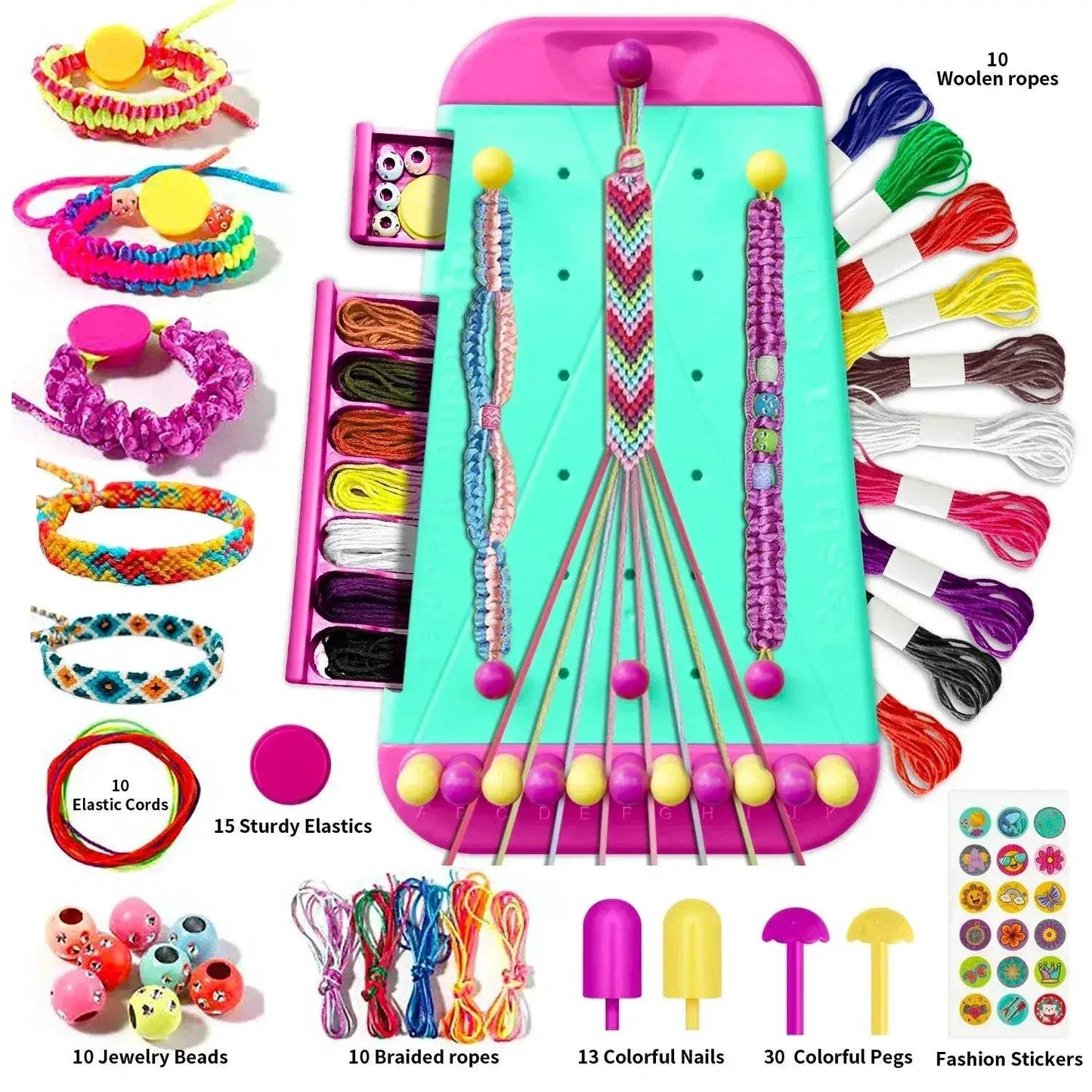 Friendship Bracelet Kit For Girls Jewelry Making Easy Craft Set - ToylandEU