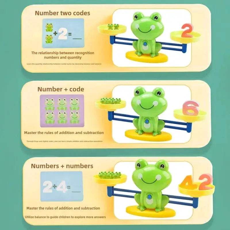 Frog Math Balance Toy For Montessori Addition Subtraction Training - ToylandEU