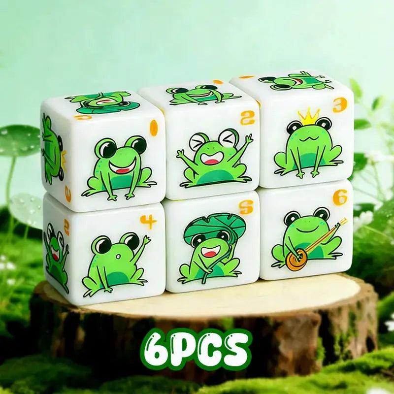  Frog Pattern D6 Dice Set Premium Acrylic Tabletop -  ToylandEU™