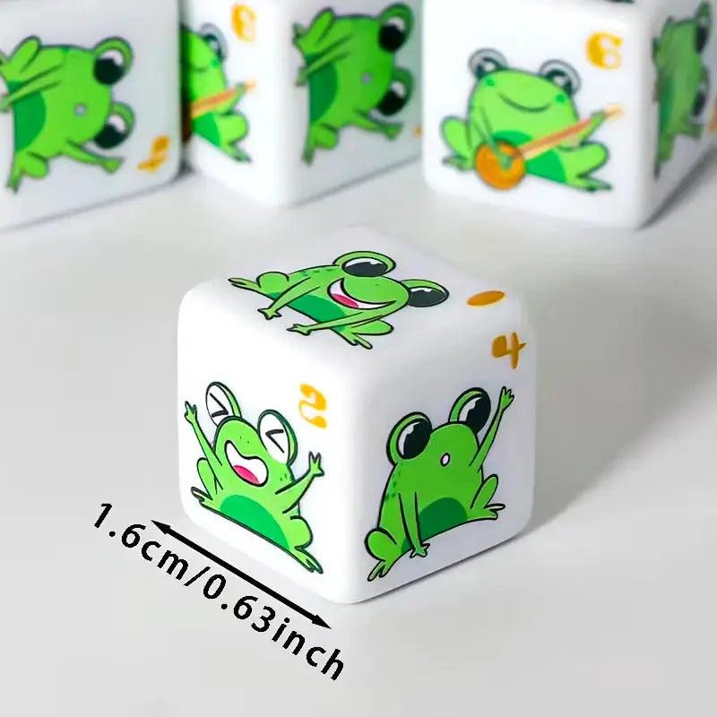  Frog Pattern D6 Dice Set Premium Acrylic Tabletop -  ToylandEU™