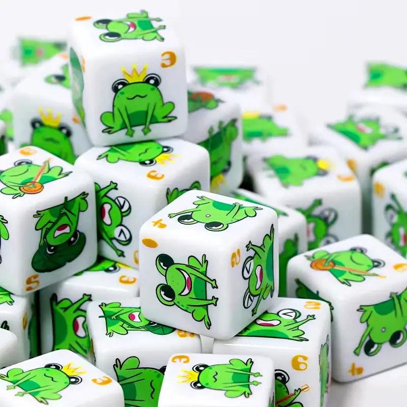  Frog Pattern D6 Dice Set Premium Acrylic Tabletop -  ToylandEU™