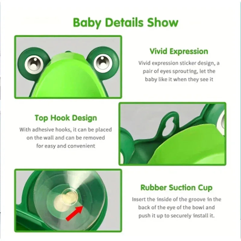 Frog Shape Kids Urinal For Toilet Training Wall Mounted - ToylandEU
