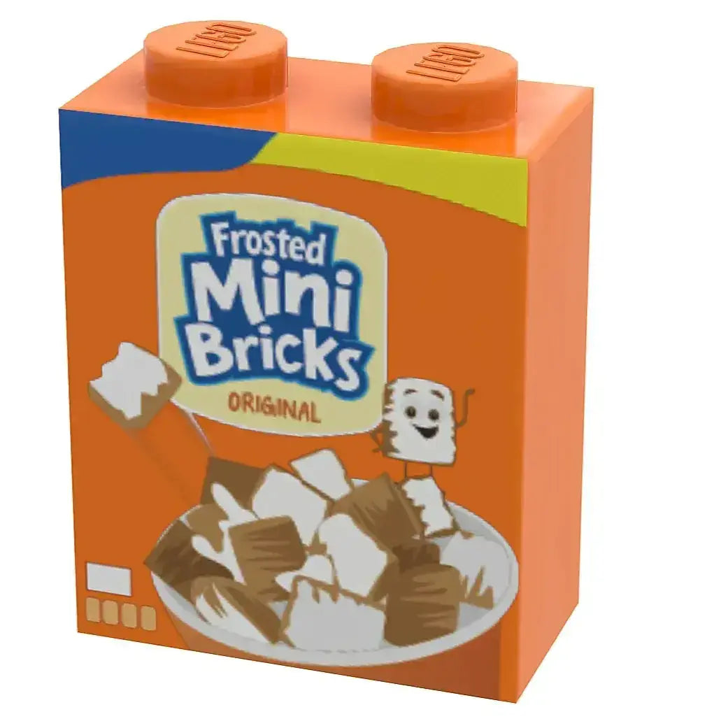 Frosted Mini Bricks Cereal - Custom Printed 1x2x2 Brick - ToylandEU