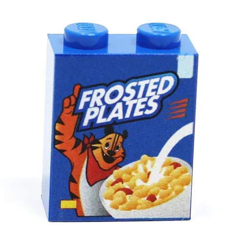 Frosted Plates Cereal - Custom Printed 1x2x2 Brick - ToylandEU