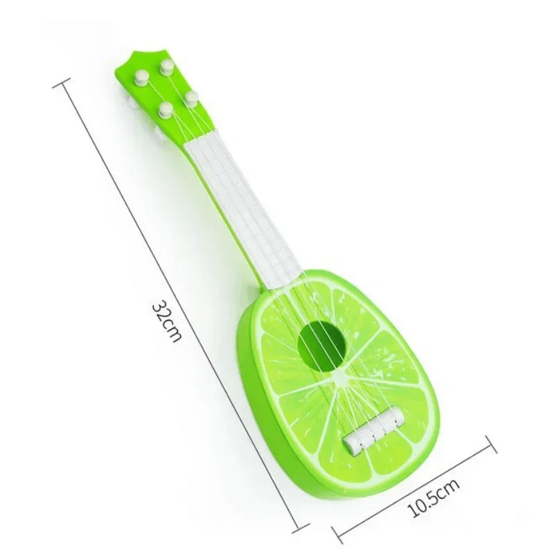 Fruit-Themed 4-String Playable Music Toy Guitar Ukulele for Kids - ToylandEU