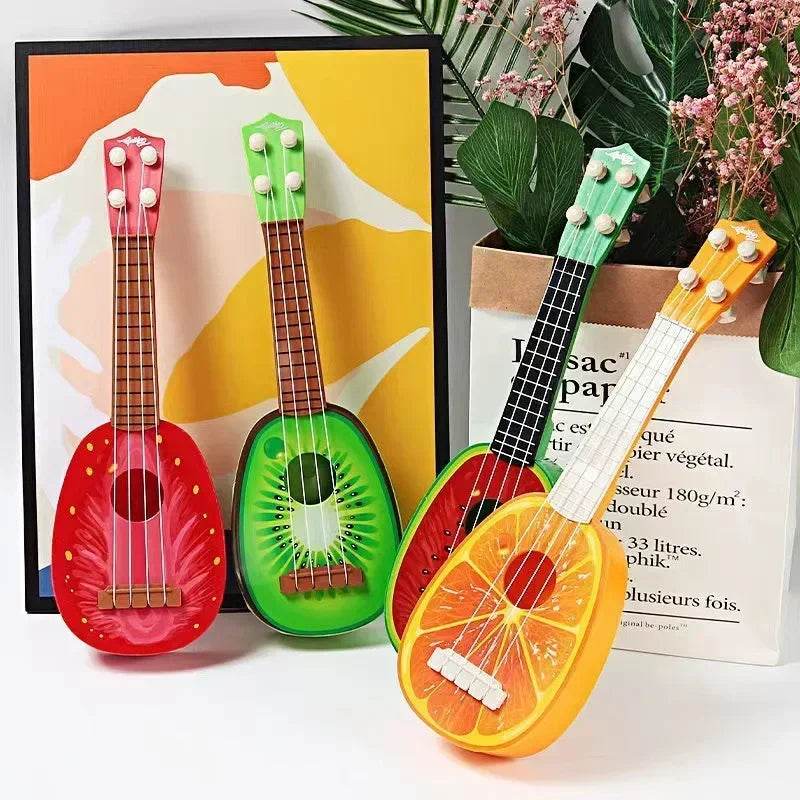 Fruit-Themed 4-String Playable Music Toy Guitar Ukulele for Kids - ToylandEU