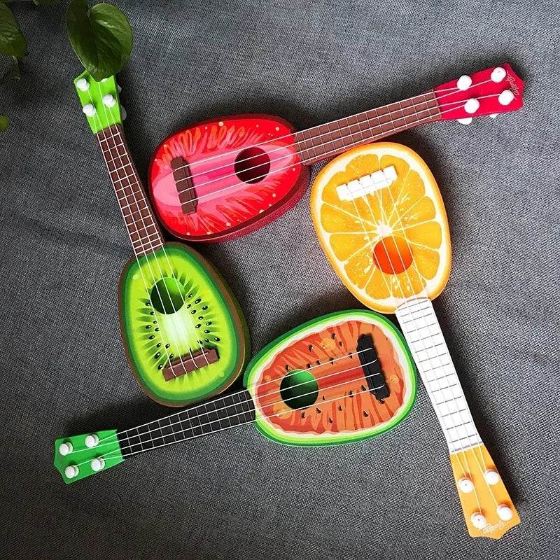 Fruit-Themed 4-String Playable Music Toy Guitar Ukulele for Kids - ToylandEU