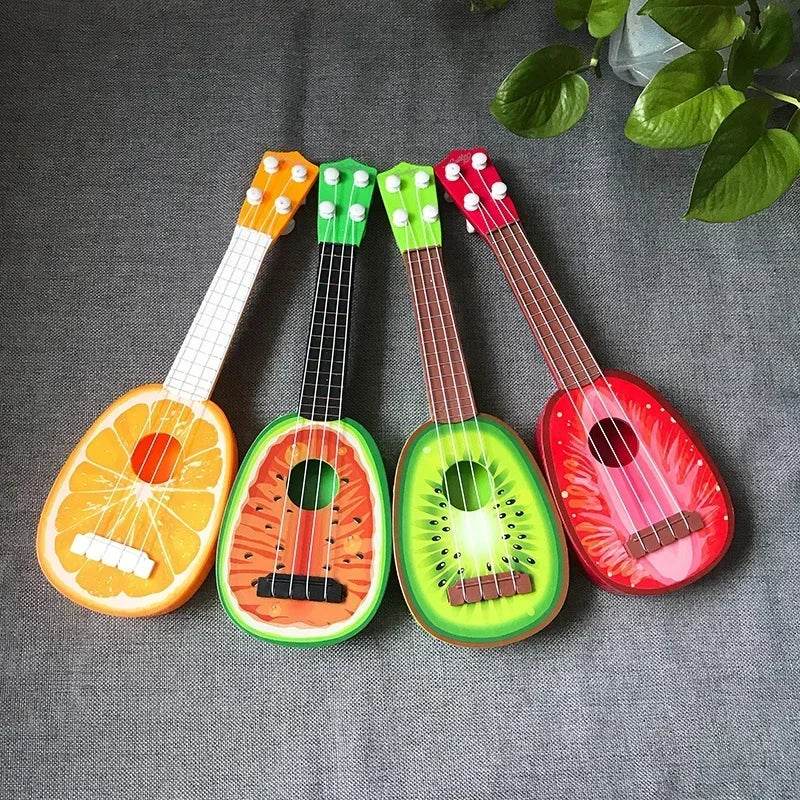 Fruit-Themed 4-String Playable Music Toy Guitar Ukulele for Kids - ToylandEU