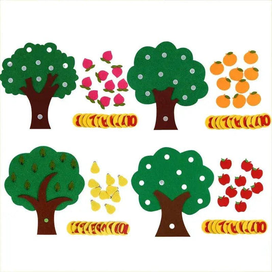  Fruit Tree Felt Puzzle Toy Educational Early Learning -  ToylandEU™