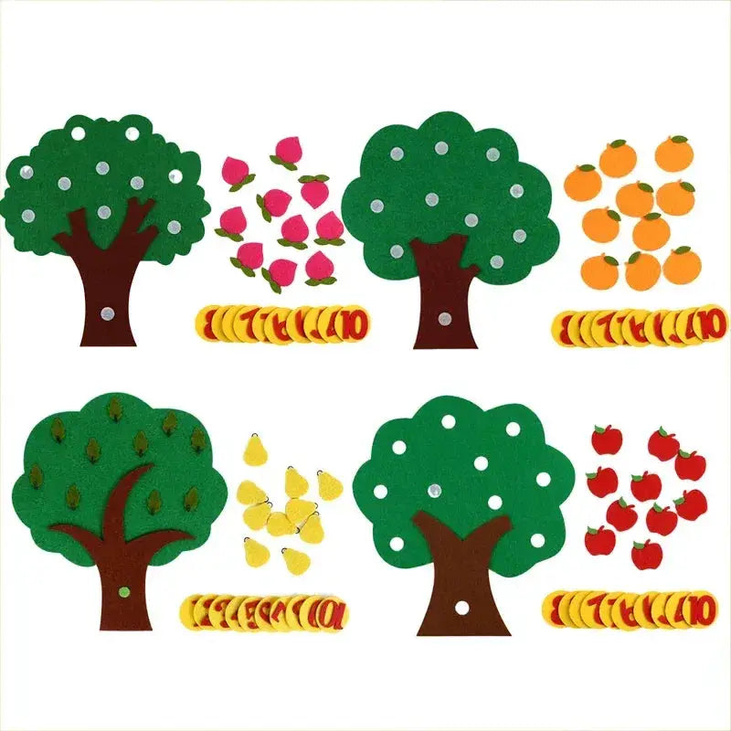 Fruit Tree Felt Puzzle Toy For Developing Early Learning - ToylandEU