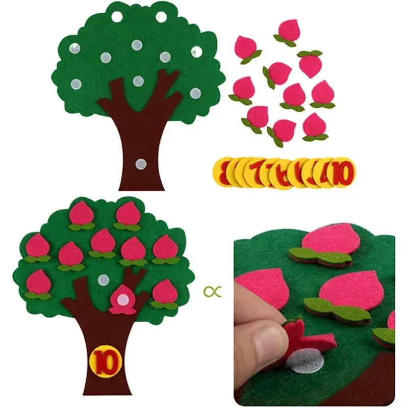 Fruit Tree Felt Puzzle Toy For Developing Early Learning - ToylandEU
