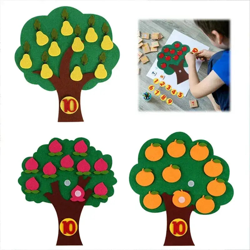 Fruit Tree Felt Puzzle Toy For Developing Early Learning - ToylandEU