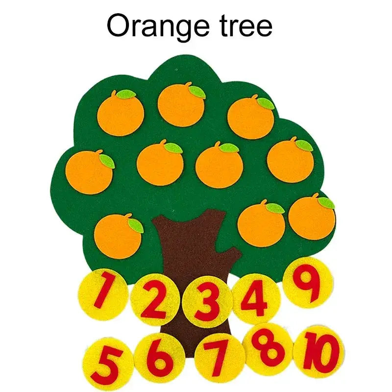 Fruit Tree Felt Puzzle Toy For Developing Early Learning - ToylandEU