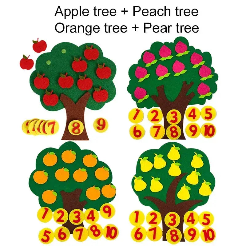 Fruit Tree Felt Puzzle Toy For Developing Early Learning - ToylandEU