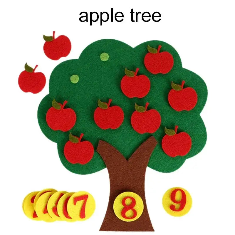 Fruit Tree Felt Puzzle Toy For Developing Early Learning - ToylandEU