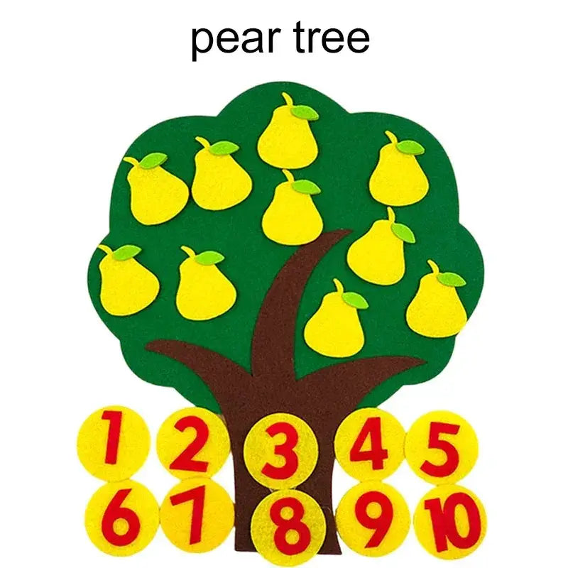 Fruit Tree Felt Puzzle Toy For Developing Early Learning - ToylandEU