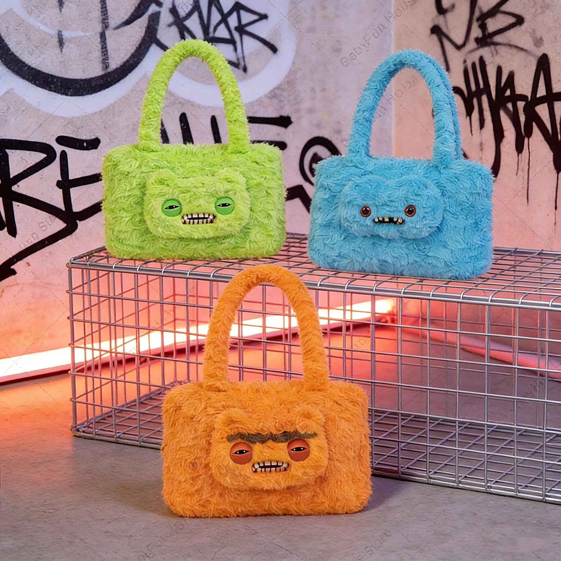 Fuggler Crossbody Bag | Wide Eyed Monster Plush | Toylandeu