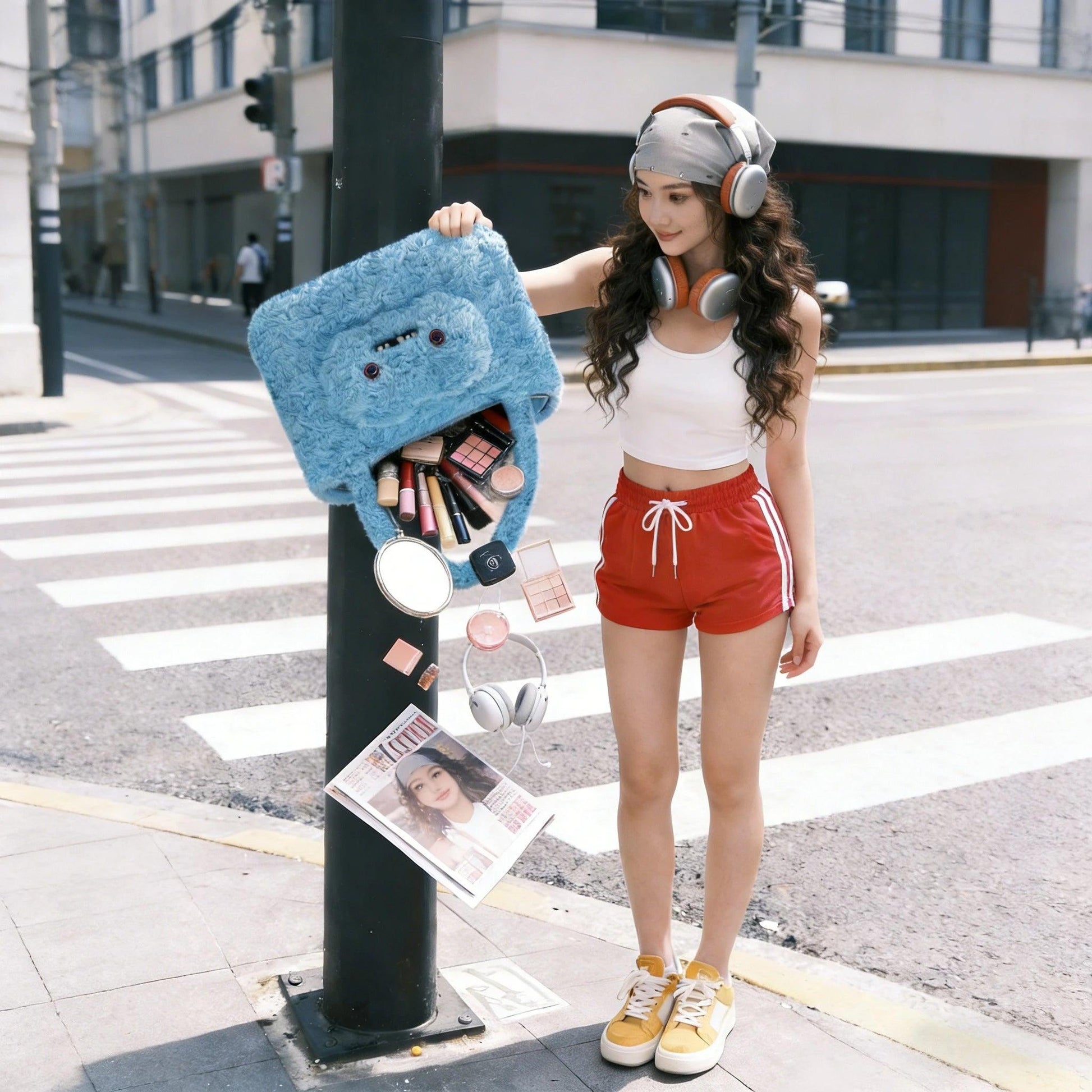 Fuggler Crossbody Bag | Wide Eyed Monster Plush | Toylandeu