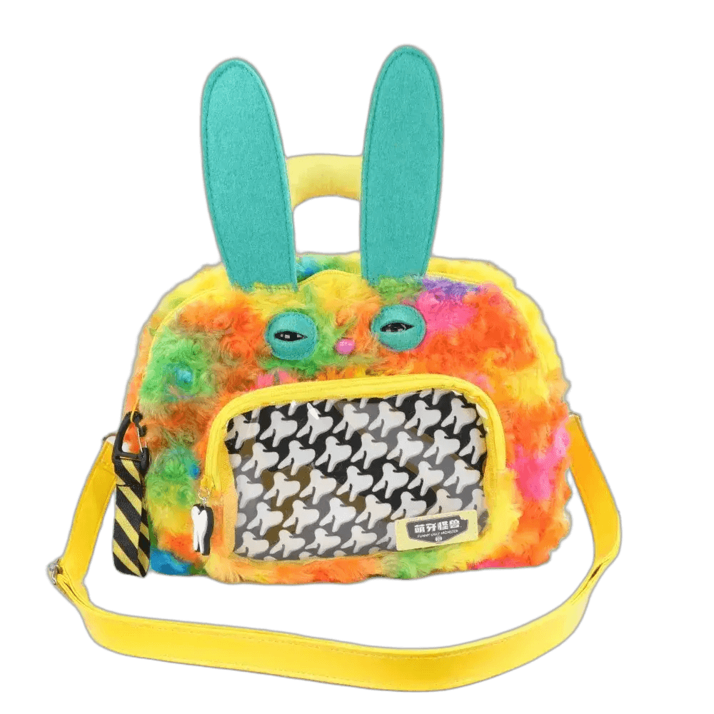 Fuggler Plush Crossbody Bag Cute Ugly Monster With Colorful Teeth - ToylandEU