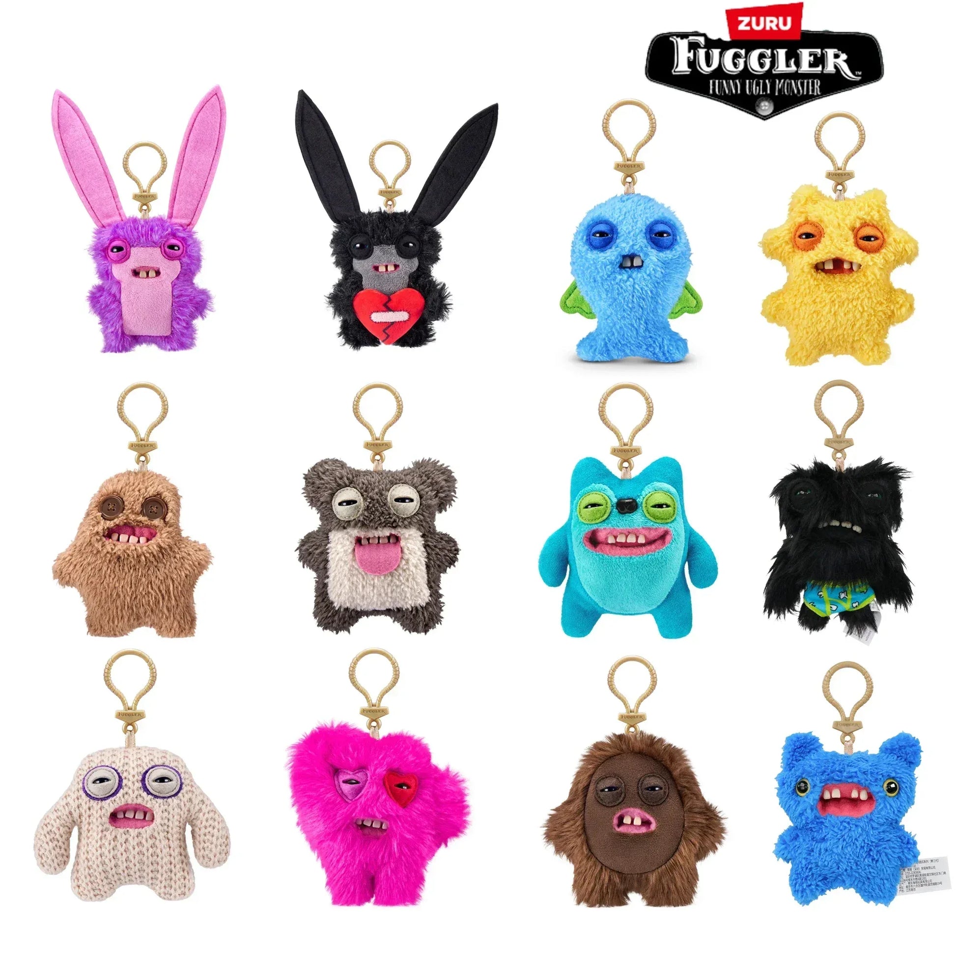 Fuggler Plush Keychain Monster Funny Ugly Cute Rabbit Toy - ToylandEU
