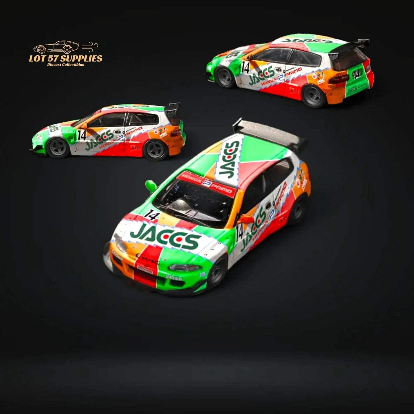 Fuji Honda Civic EG6 5th Gen MK5 Rocket Bunny JACCS #14 Livery 1:64 - ToylandEU