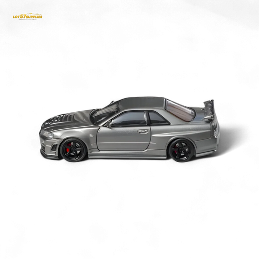  Nissan Skyline R34 GTR Diecast 1 64 Fuji Gun Grey -  ToylandEU™
