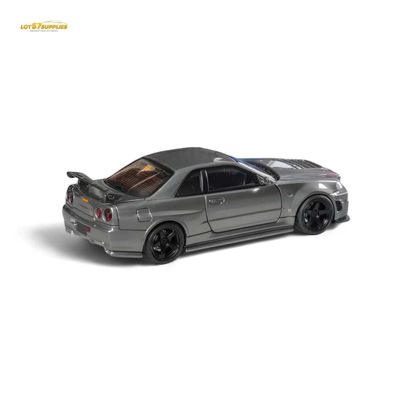 Fuji Skyline R34 GT-R Nismo Z-Tune Gun Grey 1:64 - ToylandEU