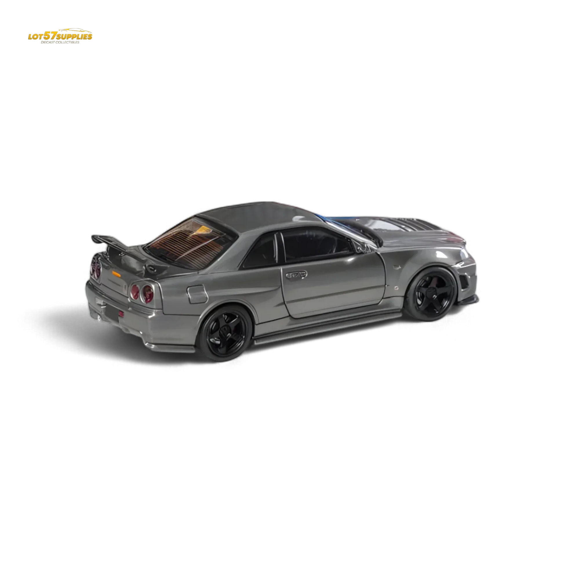 Fuji Skyline R34 GT-R Nismo Z-Tune Gun Grey 1:64 - ToylandEU