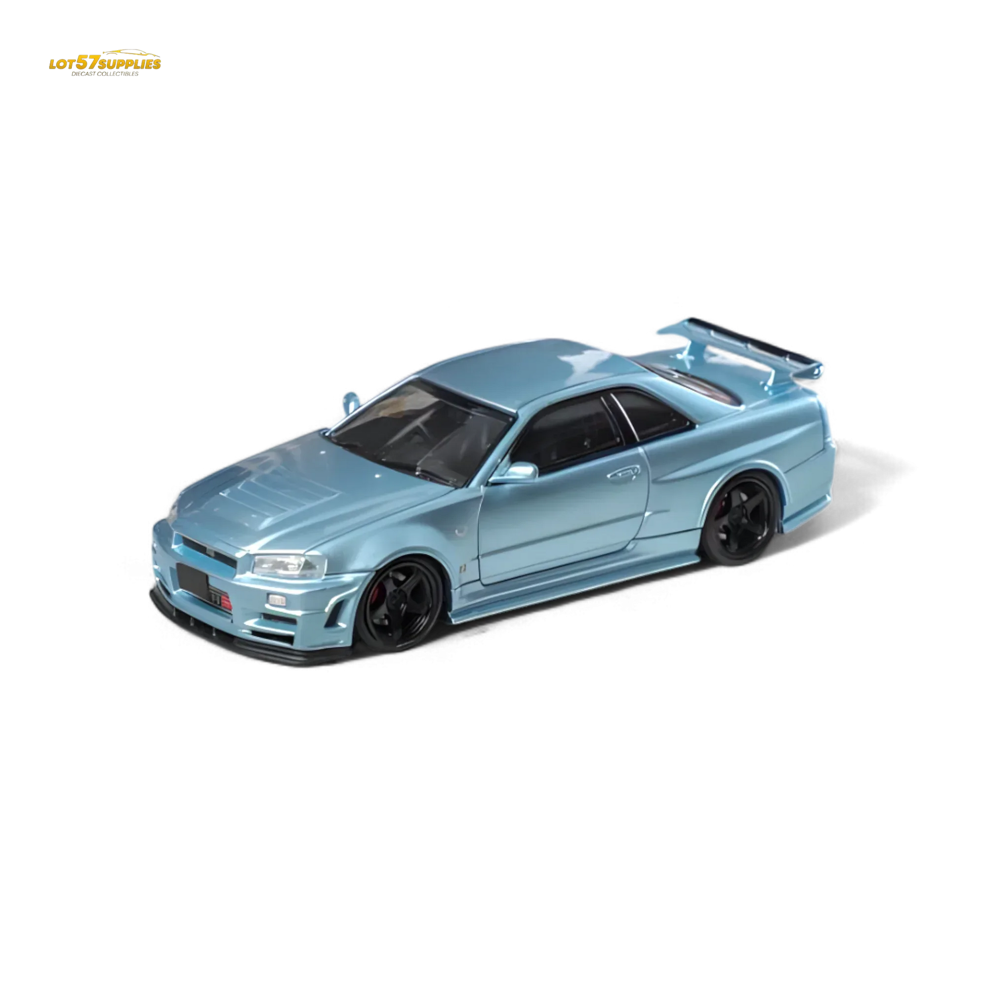Fuji Skyline R34 GT-R Nismo Z-Tune Ice Blue 1:64 - ToylandEU