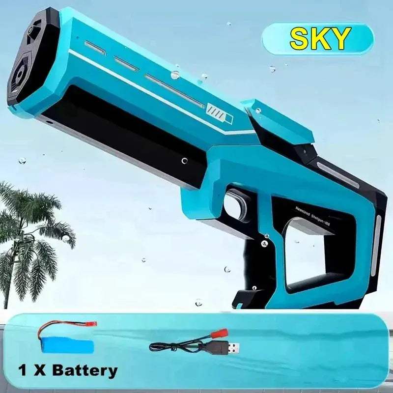 Full Auto Electric Water Gun 43cm Portable Beach Battle Toy - ToylandEU