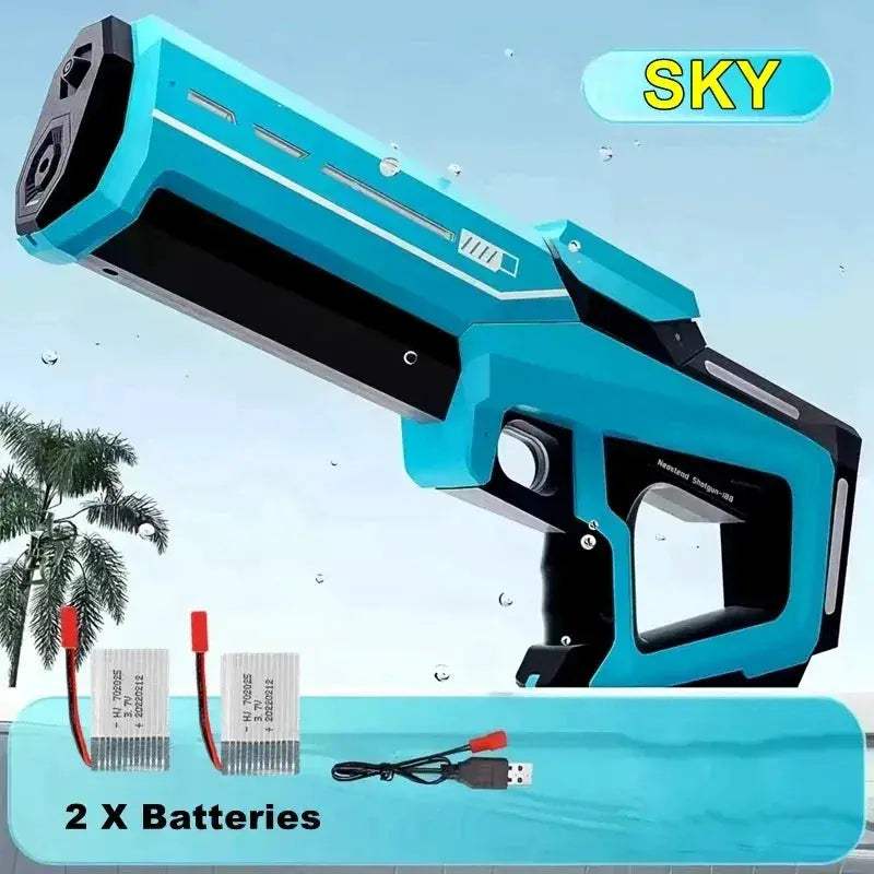 Full Auto Electric Water Gun 43cm Portable Beach Battle Toy - ToylandEU