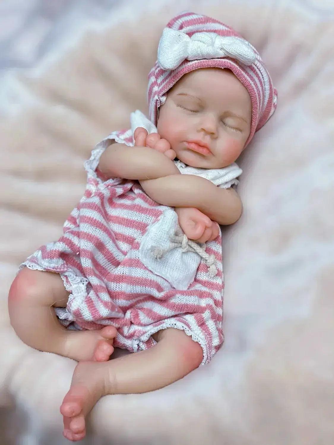  Full Body Silicone Reborn Doll Open Mouth 33cm -  ToylandEU™