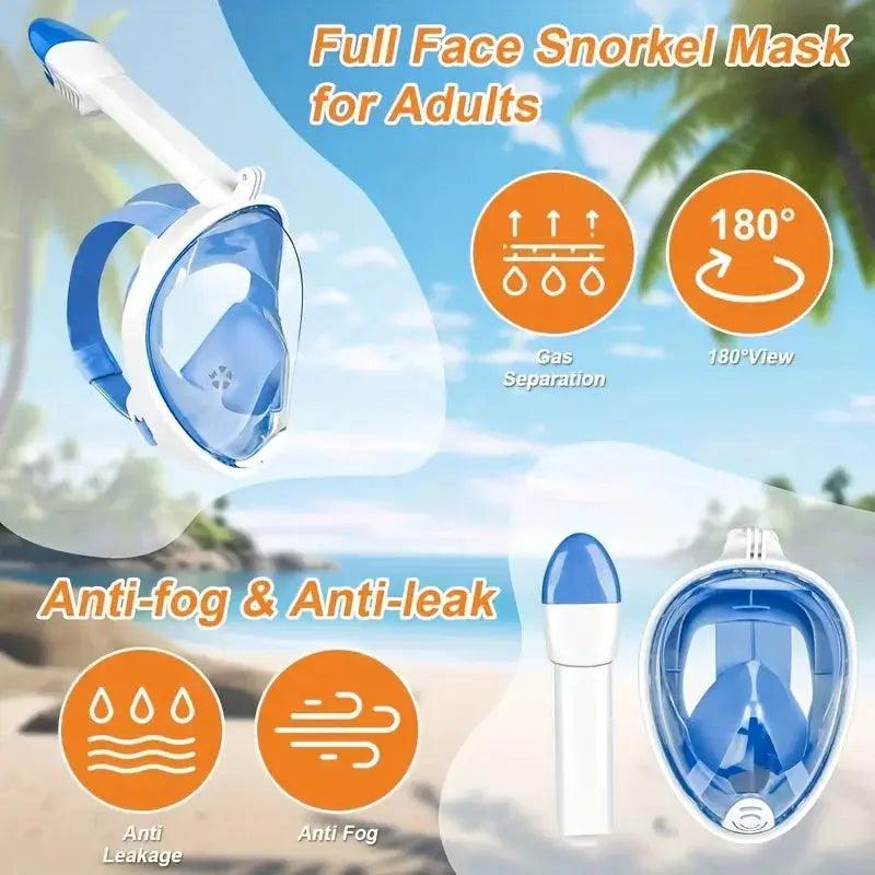  Full Face Snorkeling Mask Anti Fog All Ages Safe Fit -  ToylandEU™