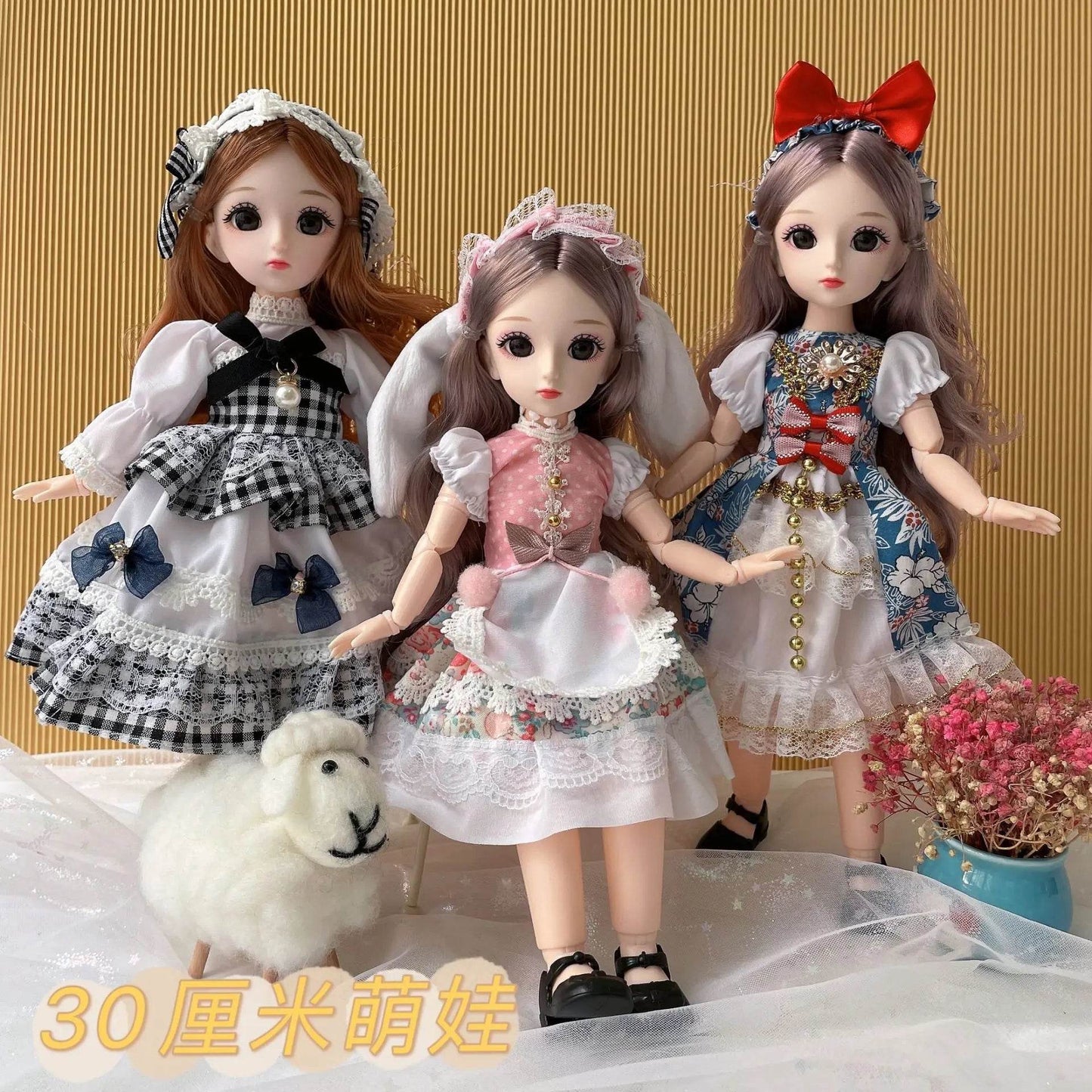 Full Set 1/6 Doll 30cm Anime Bjd Reborn Kawaii Dress Up Toys - ToylandEU