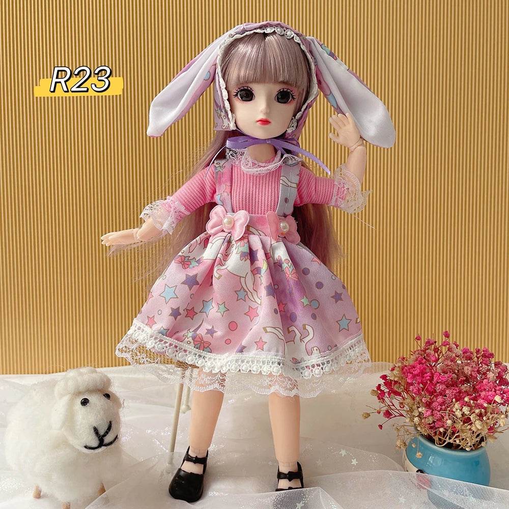 Full Set 1/6 Doll 30cm Anime Bjd Reborn Kawaii Dress Up Toys - ToylandEU