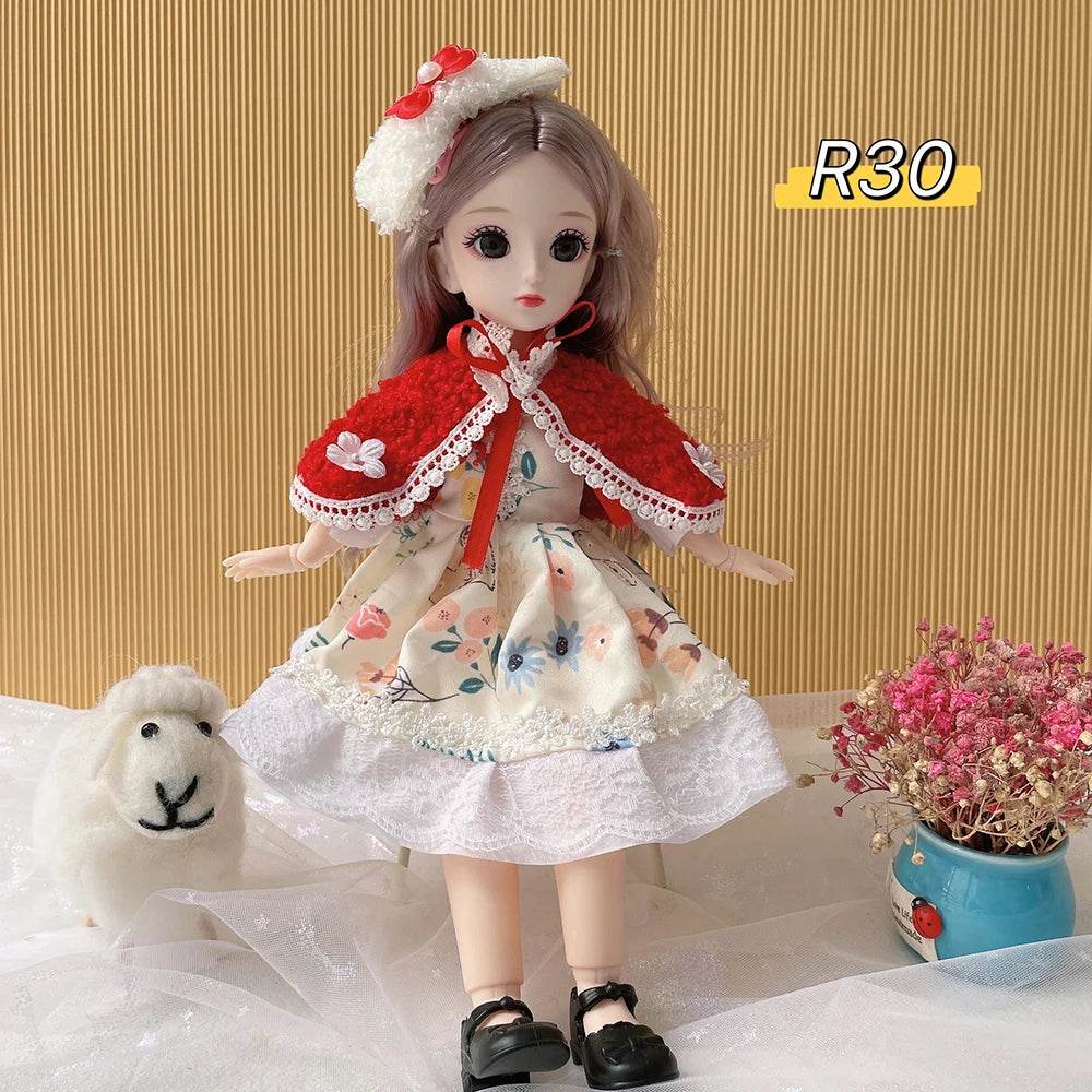 Full Set 1/6 Doll 30cm Anime Bjd Reborn Kawaii Dress Up Toys - ToylandEU