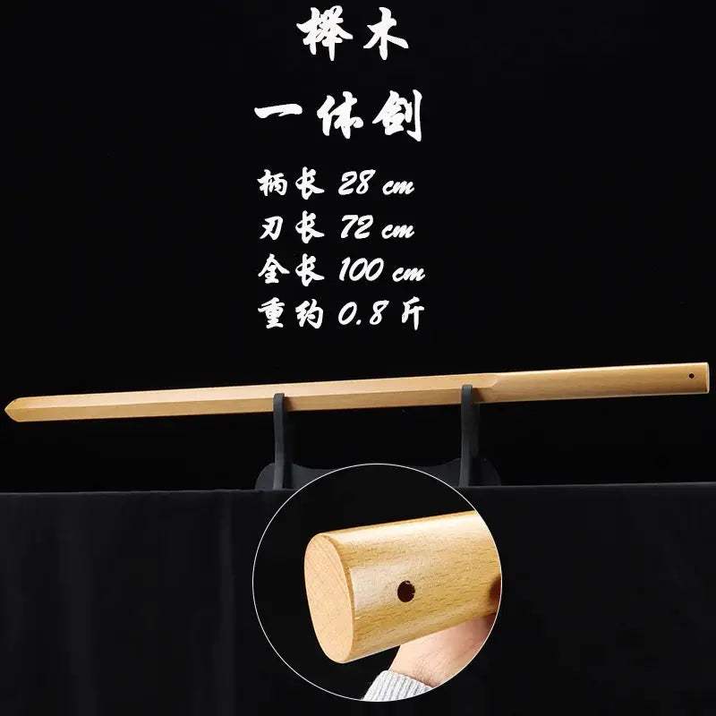 Full Tang Heavy Hardwood Katana for Kendo Suburi & Martial Arts Training - Solid Wood Practice Sword (One/Two Handed, Self Defense, Bamboo Style) - ToylandEU