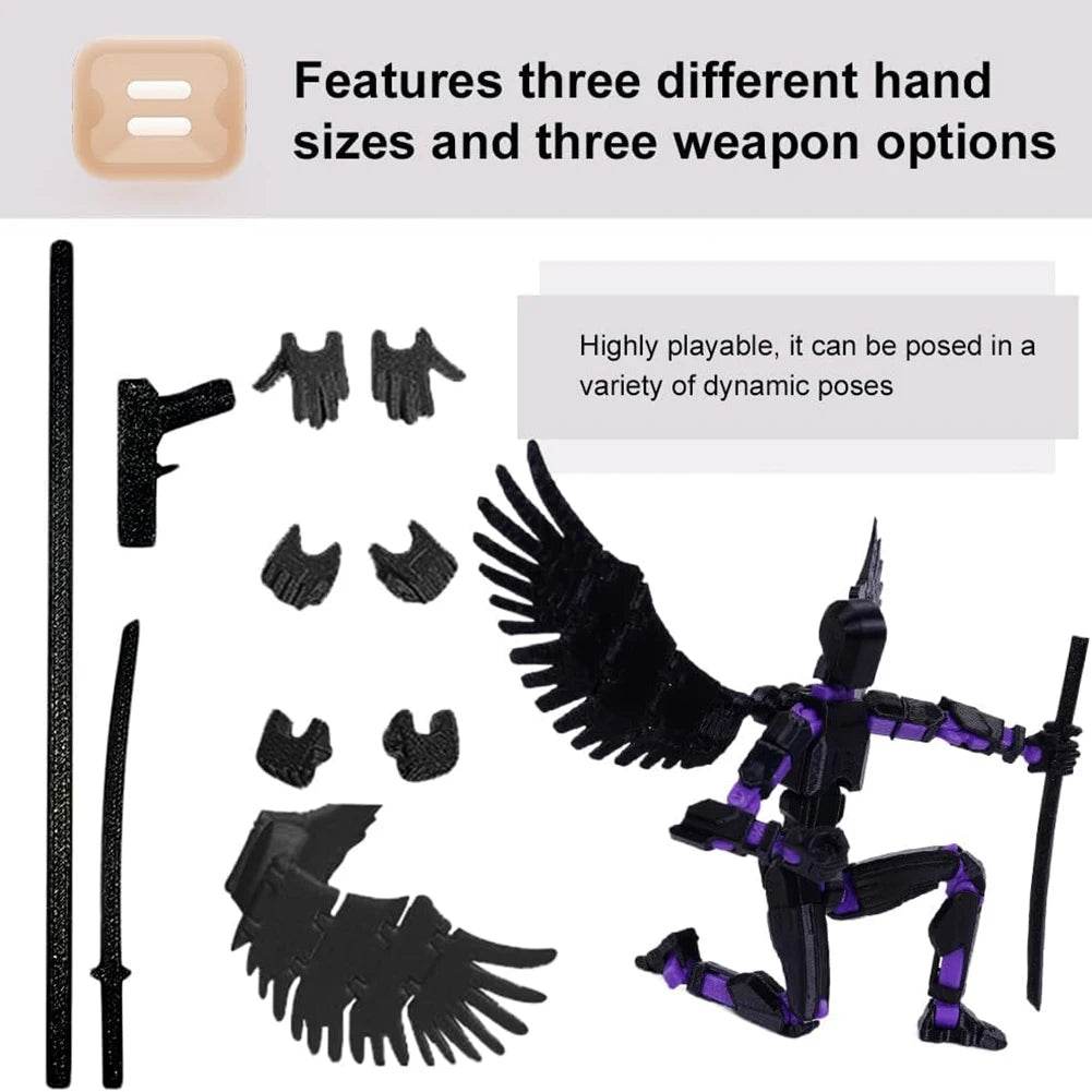 Fully Articulated 3D Printed Action Figure Multi-Jointed Mechanical Toy for Desktop Decoration - ToylandEU