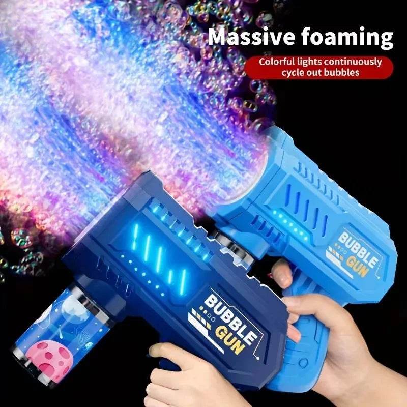Fully Automatic Bubble Gun Rocket Bubbles Machine Automatic Blower with Bubble Liquid Toy for Kids Beach Outdoor Gifts - ToylandEU