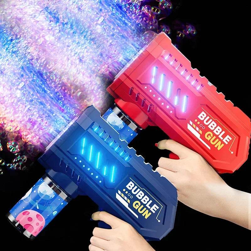 Fully Automatic Bubble Gun Rocket Bubbles Machine Automatic Blower with Bubble Liquid Toy for Kids Beach Outdoor Gifts - ToylandEU