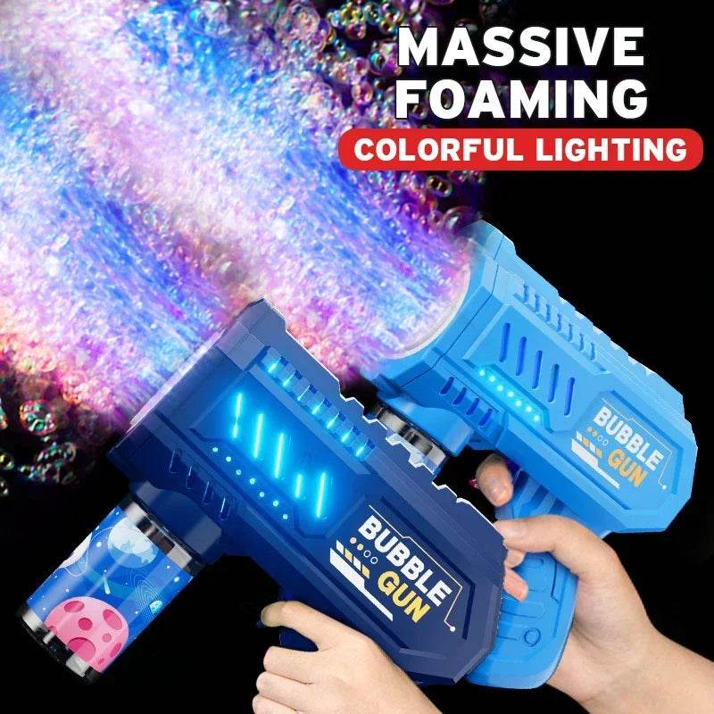 Fully Automatic Bubble Gun Rocket Bubbles Machine Automatic Blower with Bubble Liquid Toy for Kids Beach Outdoor Gifts - ToylandEU